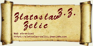 Zlatoslav Zelić vizit kartica